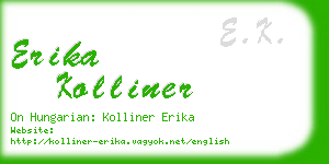 erika kolliner business card